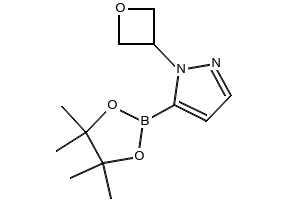 1H-Pyrazole,1-(3-methylbutyl)-5-(4,4,5,5-tetramethyl-1,3,2-dioxaborolan-2-yl)- structure, CAS 847818-77-3