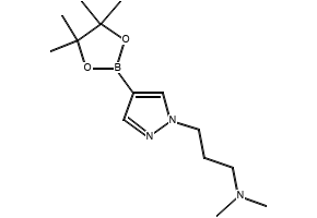 1H-Pyrazole-1-propanamine,N,N-dimethyl-4-(4,4,5,5-tetramethyl-1,3,2-dioxaborolan-2-yl)- structure, CAS 847818-72-8