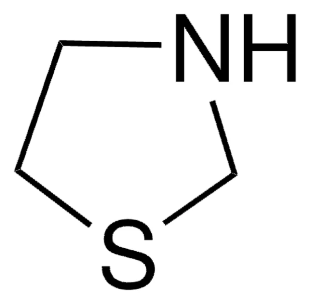 Thiazolidine structure, CAS 504-78-9