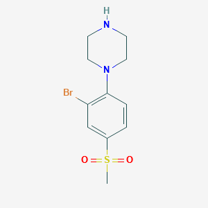 1-[2-Bromo-4-(methylsulfonyl)phenyl]piperazine structure, CAS 849035-69-4