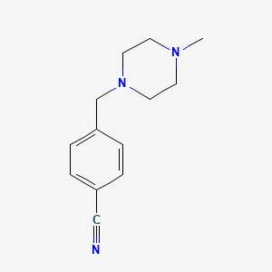 4-((4-methylpiperazin-1-yl)methyl)benzonitrile structure, CAS 125743-63-7