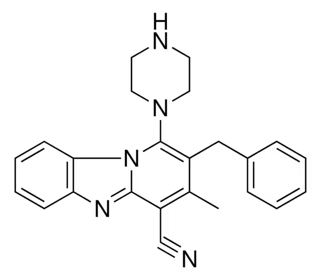 2-Biphenyl-4-yl-3-piperazin-1-ylmethylimidazo-[1,2-a]pyridine structure, CAS 727975-40-8