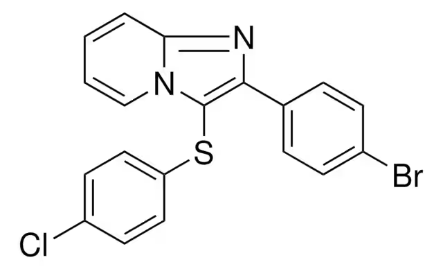 2-(4-Bromo-phenyl)-3-piperazin-1-ylmethyl-imidazo[1,2-a]pyridine structure, CAS 681260-10-6