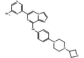 6-Bromo-2-phenyl-3-piperazin-1-ylmethyl-imidazo[1,2-a]pyridine structure, CAS 727977-35-7