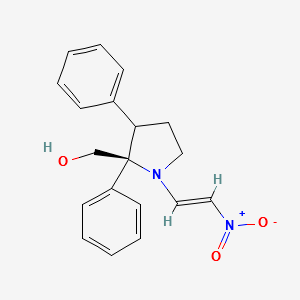 (2S)-1-(2-Nitroethenyl)-a,a-diphenyl-2-pyrrolidinemethanol structure, CAS 223714-08-7