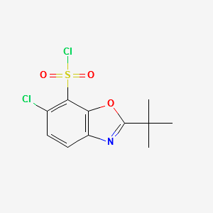 2-tert-Butyl-6-chlorobenzoxazole-7-sulfonylchloride structure, CAS 361392-60-1