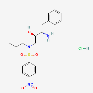 N-((2R,3S)-3-AMINO-2-HYDROXY-4-PHENYLBUTYL)-N-ISOBUTYL-4-NITROBENZENE-1-SULFONAMIDEHYDROCHLORIDE structure, CAS 244634-31-9