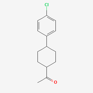 trans-4-(p-Chlorophenyl)-1-acetylcyclohexane structure, CAS 91161-85-2