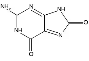 8-hydroxyguanine structure, CAS 5814-64-2