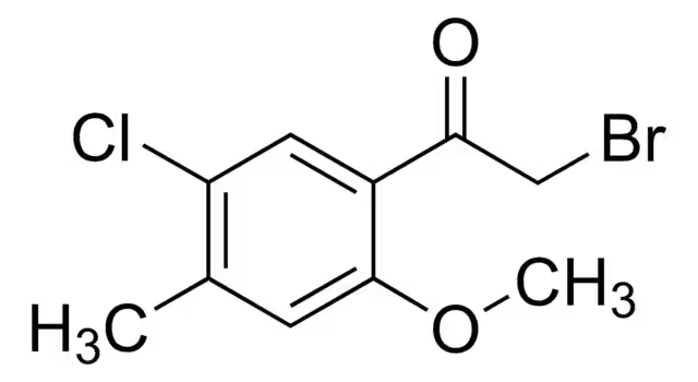 2-Bromo-1-(4-chloro-2-fluoro-5-methylphenyl)-1-ethanone structure, CAS 338982-26-6