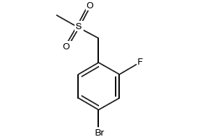 4-Bromo-2-fluorobenzylmethylsulfone structure, CAS 886498-34-6