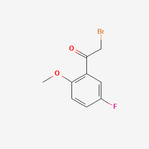 2-Bromo-1-(5-fluoro-2-methoxyphenyl)ethanone structure, CAS 343-04-4