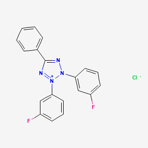 2,3-Bis(3-fluorophenyl)-5-phenyltetrazoliumchloride structure, CAS 240800-46-8
