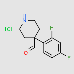 4-(2,4-Difluorophenyl)-4-piperidinylmethanoneHCl structure, CAS 1198286-08-6