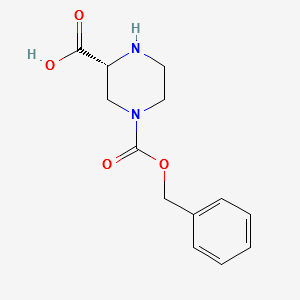(R)-4-(benzyloxycarbonyl)piperazine-2-carboxylicacid structure, CAS 276695-09-1