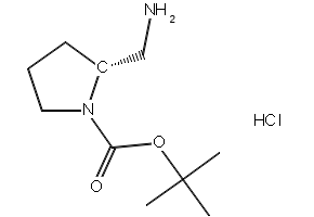 (R)-(2-Aminomethyl)-1-N-Boc-pyrrolidineHCl structure, CAS 1190890-12-0