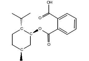 1,2-Benzenedicarboxylicacid,1-[(1S,2R,5S)-5-methyl-2-(1-methylethyl)cyclohexyl]ester structure, CAS 53623-42-0