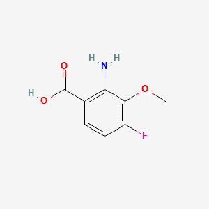 2-amino-3-methoxy-4-fluorobenzoicacid structure, CAS 126480-32-8
