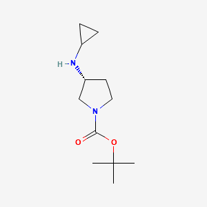 (R)-3-Cyclopropylamino-pyrrolidine-1-carboxylicacidtert-butylester structure, CAS 1289585-23-4