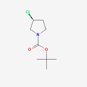 (S)-3-Chloro-pyrrolidine-1-carboxylicacidtert-butylester structure, CAS 1289584-82-2