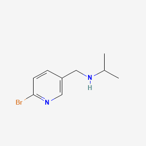 (6-Bromo-pyridin-3-ylmethyl)-isopropyl-amine structure, CAS 1289385-04-1