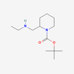 2-Ethylaminomethyl-piperidine-1-carboxylicacidtert-butylester structure, CAS 1289386-04-4