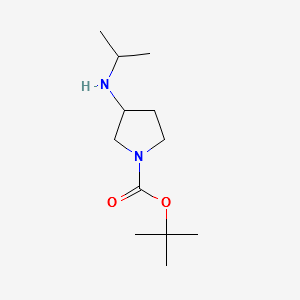 3-Isopropylamino-pyrrolidine-1-carboxylicacidtert-butylester structure, CAS 1289385-05-2
