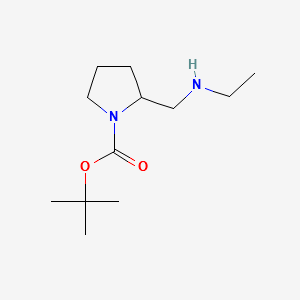 2-Ethylaminomethyl-pyrrolidine-1-carboxylicacidtert-butylester structure, CAS 1289385-02-9