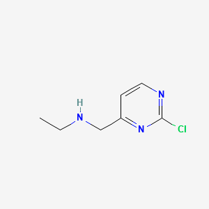 (2-Chloro-pyrimidin-4-ylmethyl)-ethyl-amine structure, CAS 1289388-22-2