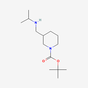 3-(Isopropylamino-methyl)-piperidine-1-carboxylicacidtert-butylester structure, CAS 1289386-34-0