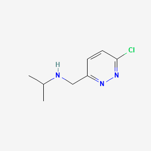 (6-Chloro-pyridazin-3-ylmethyl)-isopropyl-amine structure, CAS 1289386-36-2