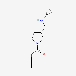 3-Cyclopropylaminomethyl-pyrrolidine-1-carboxylicacidtert-butylester structure, CAS 1289387-40-1