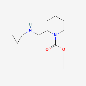 2-Cyclopropylaminomethyl-piperidine-1-carboxylicacidtert-butylester structure, CAS 1289386-32-8