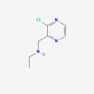 (3-Chloro-pyrazin-2-ylmethyl)-ethyl-amine structure, CAS 1289386-39-5