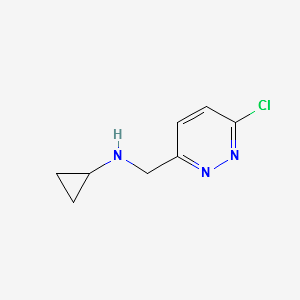 (6-Chloro-pyridazin-3-ylmethyl)-cyclopropyl-amine structure, CAS 1289386-54-4