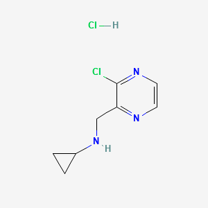 (3-Chloro-pyrazin-2-ylmethyl)-cyclopropyl-amine structure, CAS 1289387-53-6