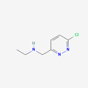 (6-Chloro-pyridazin-3-ylmethyl)-ethyl-amine structure, CAS 1289386-56-6