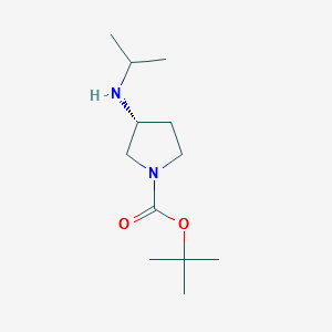 (S)-3-Isopropylamino-pyrrolidine-1-carboxylicacidtert-butylester structure, CAS 849107-00-2