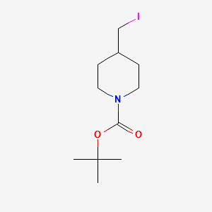 4-Iodomethyl-piperidine-1-carboxylicacidtert-butylester structure, CAS 145508-94-7