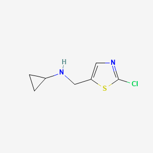 (2-Chloro-thiazol-5-ylmethyl)-cyclopropyl-amine structure, CAS 1289388-63-1