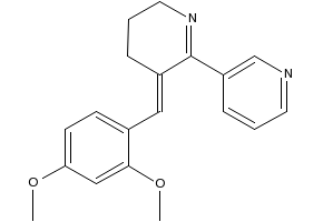 3-(2,4)-Dimethoxybenzylidineanabaseine(DMXB;alsoknownasGTS-21) structure, CAS 156223-05-1