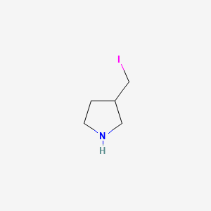 3-Iodomethyl-pyrrolidine structure, CAS 1289386-74-8