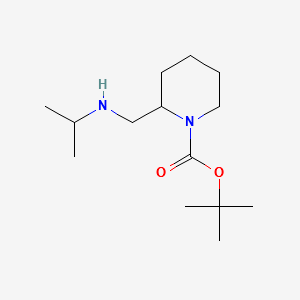 2-(Isopropylamino-methyl)-piperidine-1-carboxylicacidtert-butylester structure, CAS 1289387-82-1