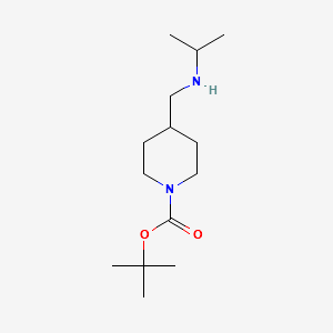 4-(Isopropylamino-methyl)-piperidine-1-carboxylicacidtert-butylester structure, CAS 1289387-91-2