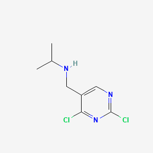 (2,4-Dichloro-pyrimidin-5-ylmethyl)-isopropyl-amine structure, CAS 1289387-95-6