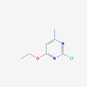 2-Chloro-4-ethoxy-6-methyl-pyrimidine structure, CAS 37482-64-7