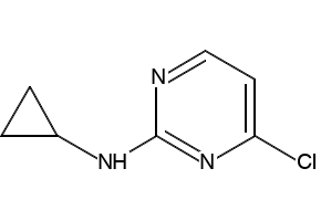 (4-Chloro-pyrimidin-2-yl)-cyclopropyl-amine structure, CAS 1044771-76-7