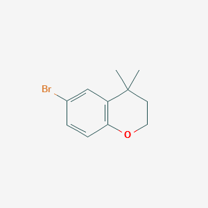 2H-1-Benzopyran6-bromo-3,4,-dihydro4,4,-dimethyl structure, CAS 1027915-16-7