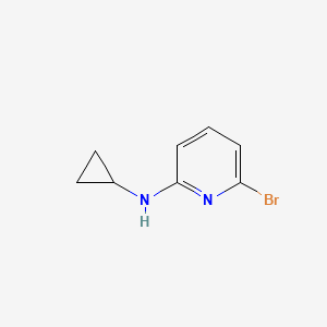 (6-Bromo-pyridin-2-yl)-cyclopropyl-amine structure, CAS 959237-20-8