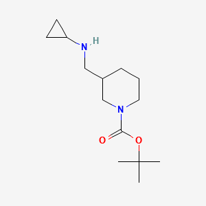 3-Cyclopropylaminomethyl-piperidine-1-carboxylicacidtert-butylester structure, CAS 887586-29-0